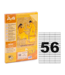 Etichete autoadezive A4, 100 foi, 56 buc, 52.5*21.2 mm